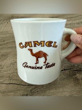 Camel Cigarettes “Genuine Taste” Ceramic Coffee Vintage Cup Mug Diner 8oz White